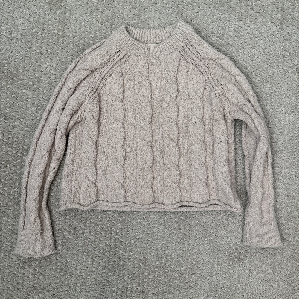 Zara Cable Knit Sweater - Gray